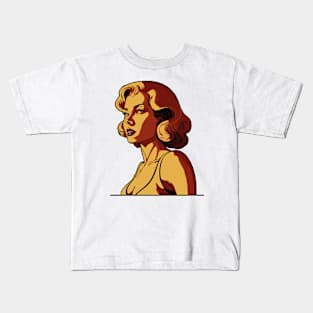 Vintage Style Movie Poster Female Character Kids T-Shirt